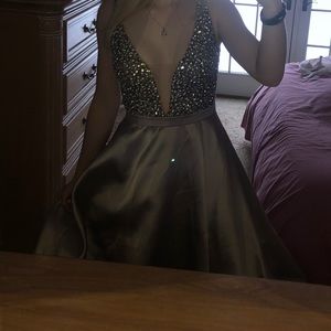 jovani silver dress